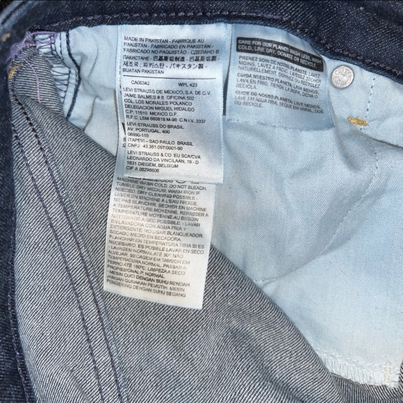 LEVIS DARK DENIM CAPRIS WOMENS 12 LIKE NEW - Picture 5 of 6